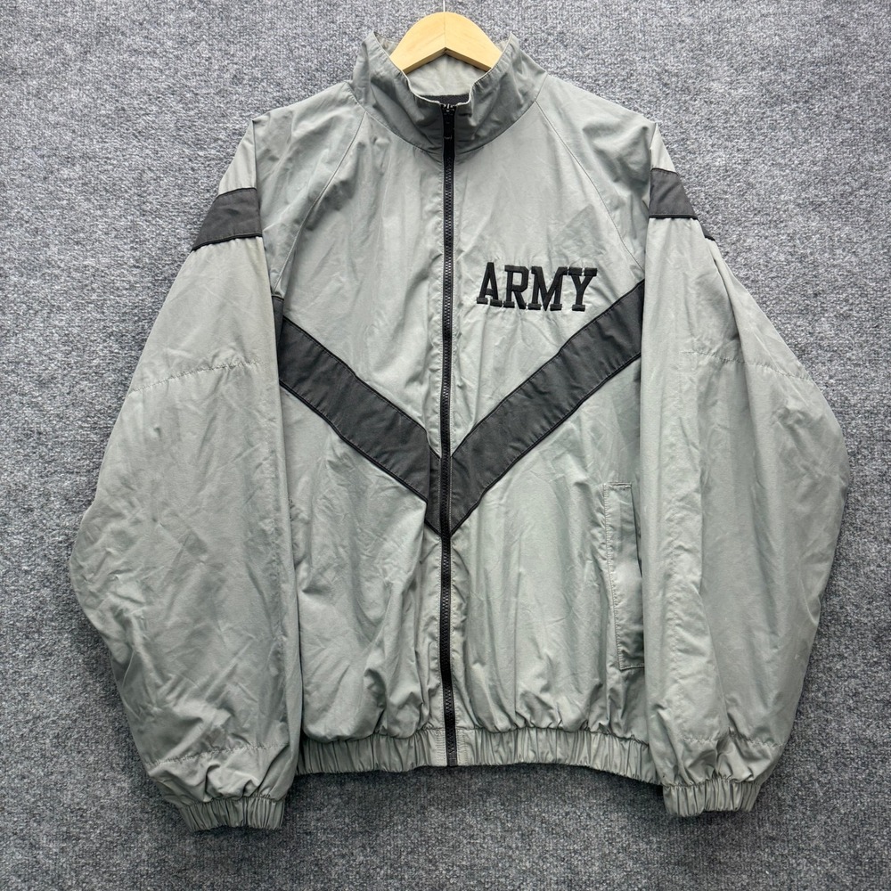 American Power Source IPFU Army Jacket Mens L Regular Gray Windbreaker Outdoor